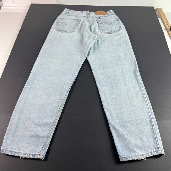 VTG Levi's Jean Men 29x29* 550 Relaxed Straight Light Blue Faded Denim Tag 31x30 - Picture 9 of 16